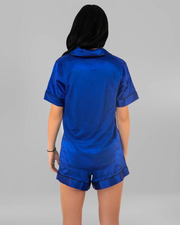 Комплект Къса Сатенена Пижама – Синя – „Dory“